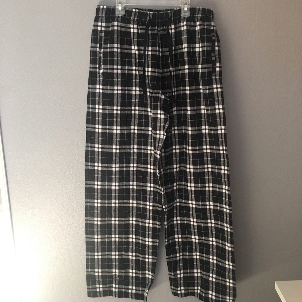 Black and White Flannel Pajama Pants